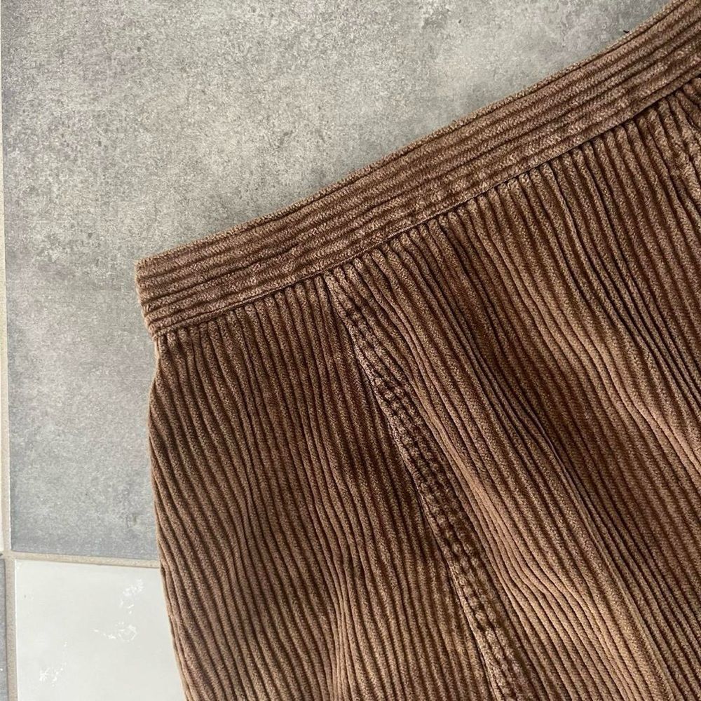 90s Vintage Express Brown Corduroy Mini Skirt 2 4 Womens - Picture 2 of 6
